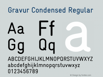 Gravur Condensed Regular 001.001图片样张