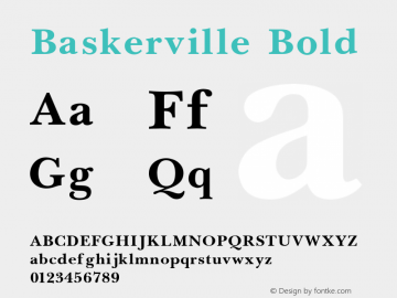 Baskerville Bold 001.000图片样张