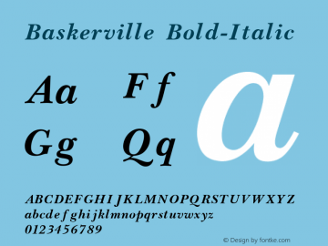 Baskerville Bold-Italic 001.000图片样张