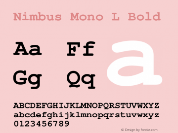 Nimbus Mono L Bold Version 1.06图片样张