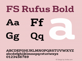 FS Rufus Bold Version 1.000 Font Sample