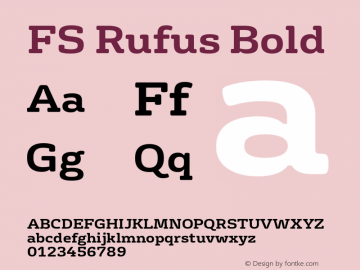 FS Rufus Bold Version 1.000图片样张