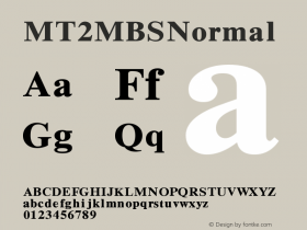 MT2MBS Normal Version 1.000 Font Sample