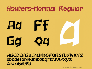 Houters-Normal Regular Converted from F:\X\HOUTERS.TF1 by ALLTYPE图片样张