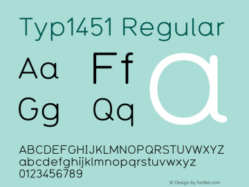 typ1451 bold font