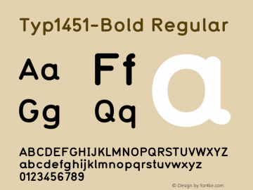 Typ1451-Bold Font|Typ1451-Bold 001.001 Font-OTF Font/Uncategorized Font ...