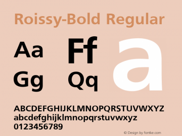 Roissy-Bold Regular Converted from C:\TTFONTS\ROISSY-B.TF1 by ALLTYPE Font Sample
