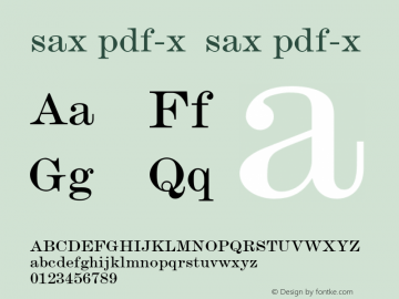 sax_pdf-x sax_pdf-x pdf-x Font Sample