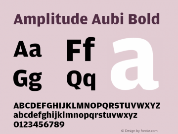 Amplitude Aubi Bold Version 001.001; t1 to otf conv Font Sample