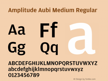 Amplitude Aubi Medium Regular Version 001.001; t1 to otf conv图片样张