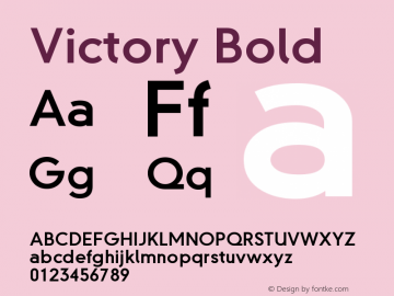 Victory Bold Version 001.000图片样张