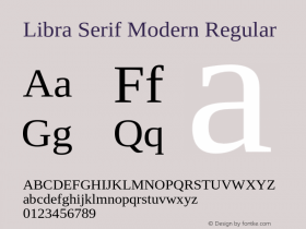 Libra Serif Modern Regular Version 1.000图片样张