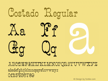 Costado Regular 1.000 Font Sample