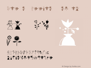 Flower Doodles Regular Version 001.001图片样张