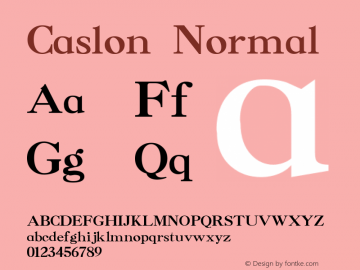 Caslon Normal 3.1图片样张