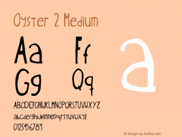 Oyster 2 Medium Version 002.000 Font Sample