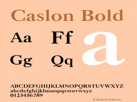Caslon Bold 001.001图片样张