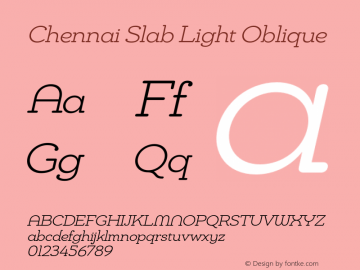 Chennai Slab Light Oblique Version 1.000 2009 initial release图片样张
