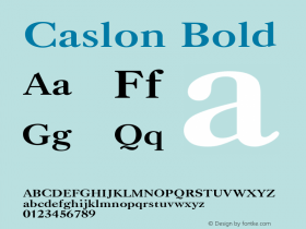 Caslon Bold 001.001图片样张