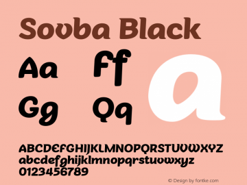 Sovba Black Version 1.000 2006 initial release Font Sample