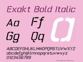 Exakt Bold Italic 001.000图片样张