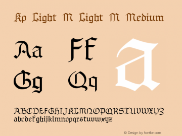 Kp-Light-M Light-M-Medium Version 001.000 Font Sample