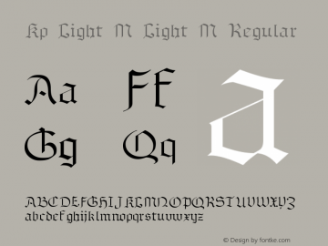 Kp-Light-M Light-M-Regular Version 001.000 Font Sample