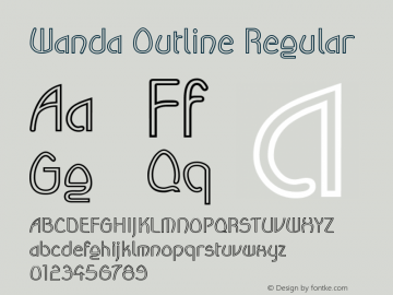 Wanda Outline Regular Version 2.002图片样张