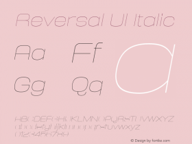 Reversal Ul Italic Version 1.000图片样张