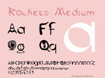 Rockets Medium Version 1.00 Font Sample