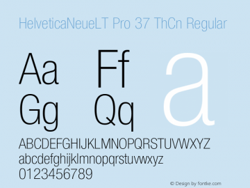 HelveticaNeueLT Pro 37 ThCn Regular Version 1.000;PS 001.000;Core 1.0.38图片样张