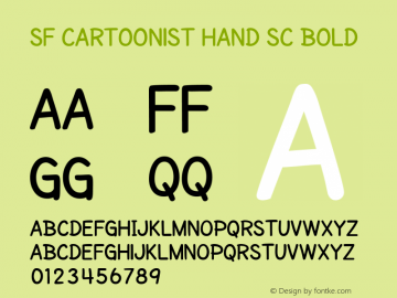 SF Cartoonist Hand SC Bold ver 2.0; 2000. Freeware. Font Sample