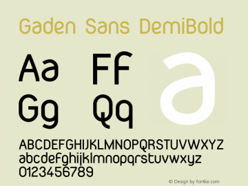 Gaden Sans DemiBold 1.000图片样张