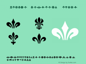 FleuronOrnaments Medium Version 1.0 Font Sample