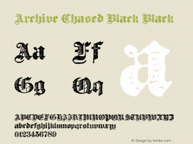 Archive Chased Black Black Version 1.0 Font Sample