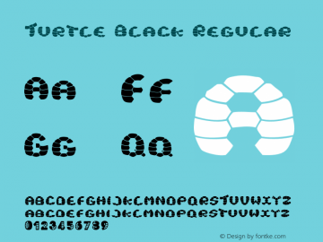 Turtle Black Regular Version 1.000 Font Sample