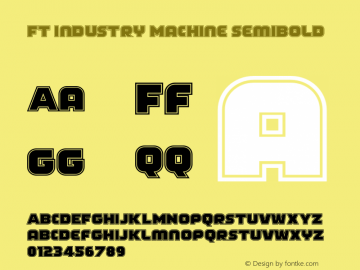 FT Industry Machine SemiBold Version 1.000图片样张