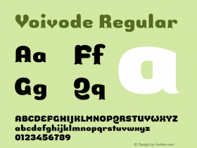 Voivode Regular Version 1.000 Font Sample