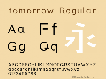 tomorrow Regular Version 1.00 Font Sample