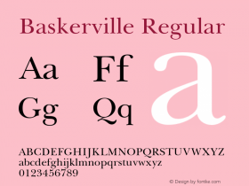 Baskerville Regular 2.0-1.0图片样张