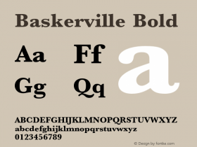 Baskerville Bold 1图片样张