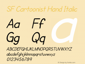 SF Cartoonist Hand Italic ver 2.0; 2000. Freeware.图片样张