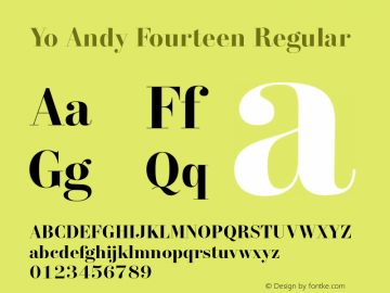 Yo Andy Fourteen Regular Version 1.000图片样张