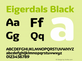 Eigerdals Black Version 3.000 Font Sample