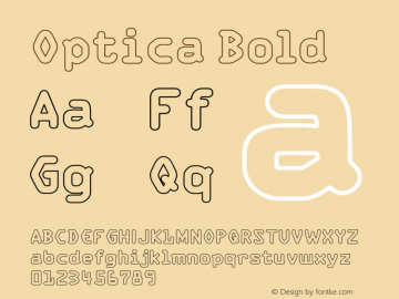 Optica Bold 001.000 Font Sample