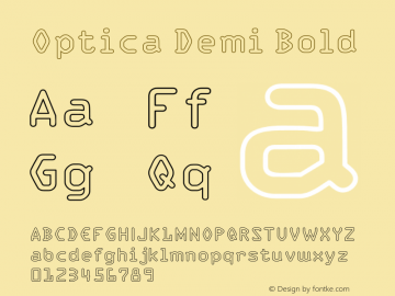 Optica Demi Bold 001.000 Font Sample