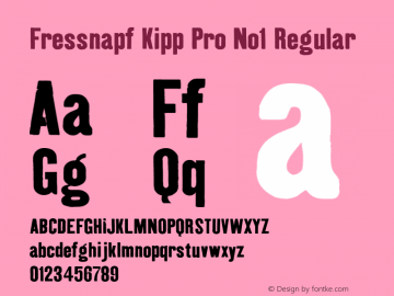 Fressnapf Kipp Pro No1 Regular Version 001.002 Font Sample