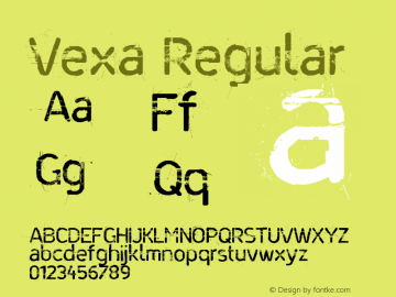 Vexa Regular 001.000 Font Sample
