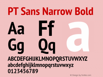 PT Sans Narrow Bold Version 2.002图片样张