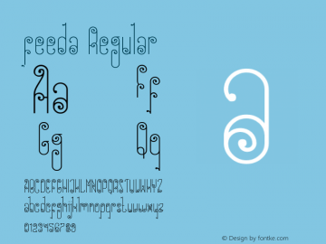 feeda Regular Version 1.000 2010 initial release Font Sample